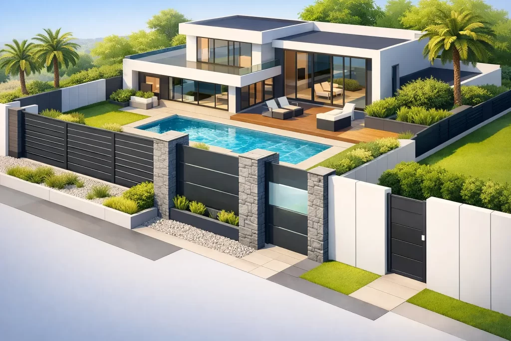 Migliori recinzioni per ville moderne
