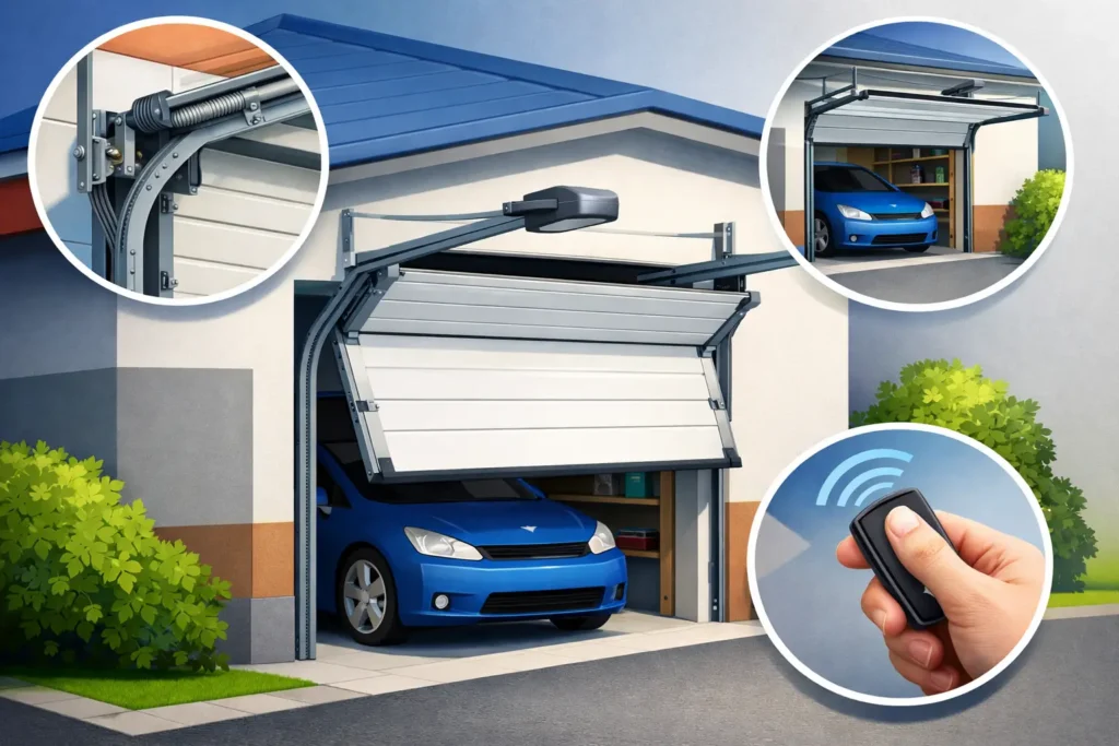 Come funziona un portone sezionale per garage