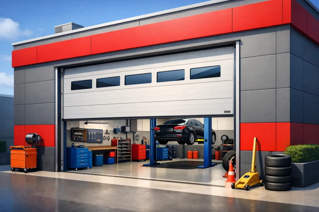 Esempio portone sezionale per officina