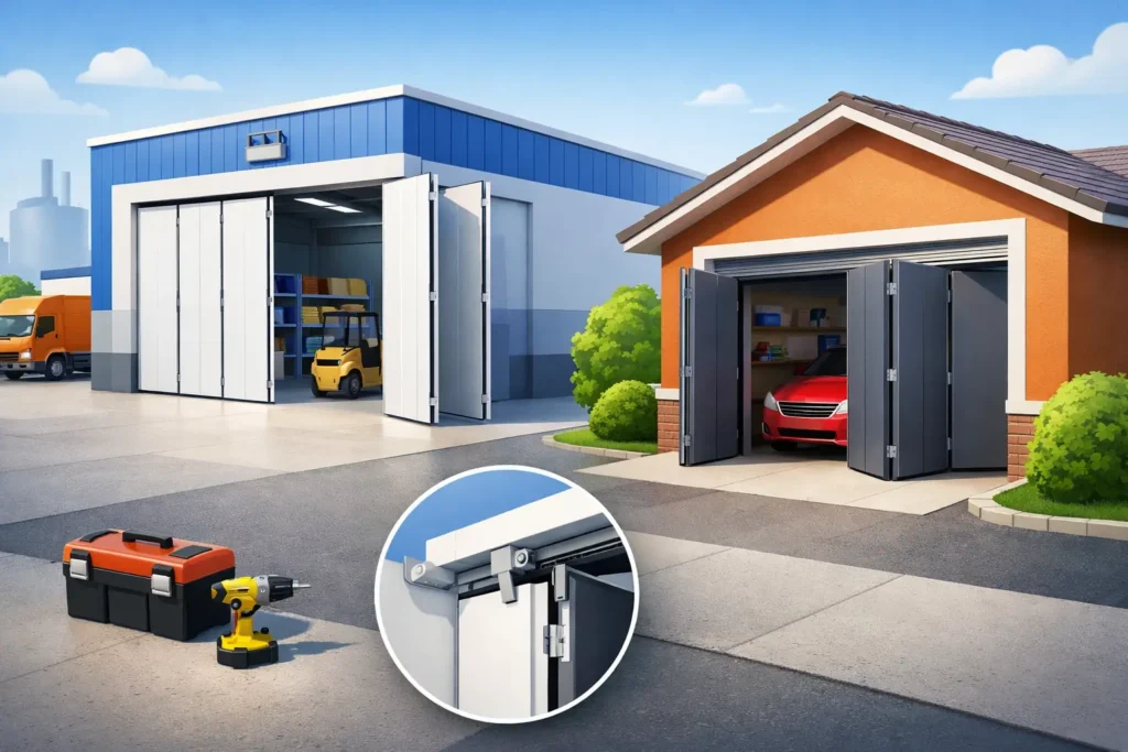 Guida al portone a libro per capannoni e garage