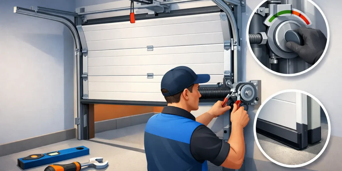 Come regolare il portone sezionale del garage