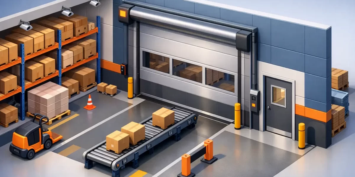 Esempio chiusura industriale personalizzata magazzino