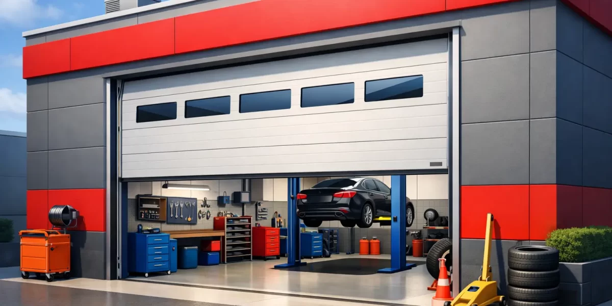 Esempio portone sezionale per officina
