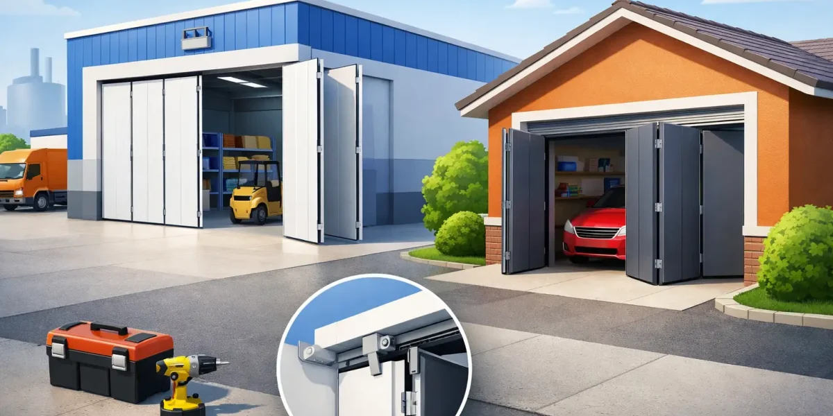 Guida al portone a libro per capannoni e garage